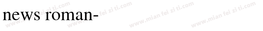 news roman字体转换